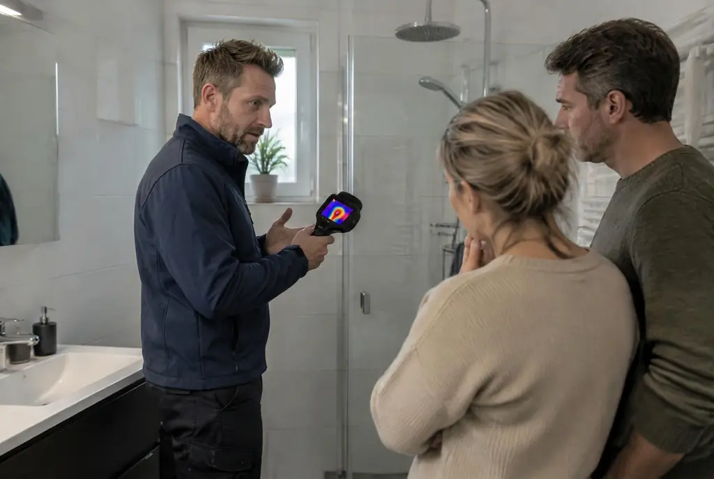 Lekdetectie Vaassen – specialist legt bevindingen uit aan bewoner