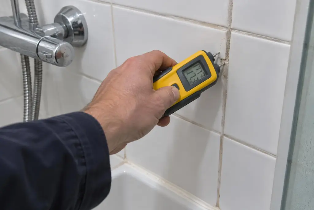 Lekdetectie Vaassen – vochtmeter op badkamertegels bij de douche